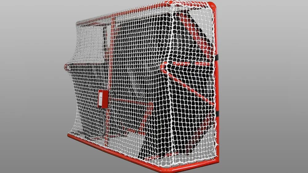 A render of the Shooter goal and backstop construction